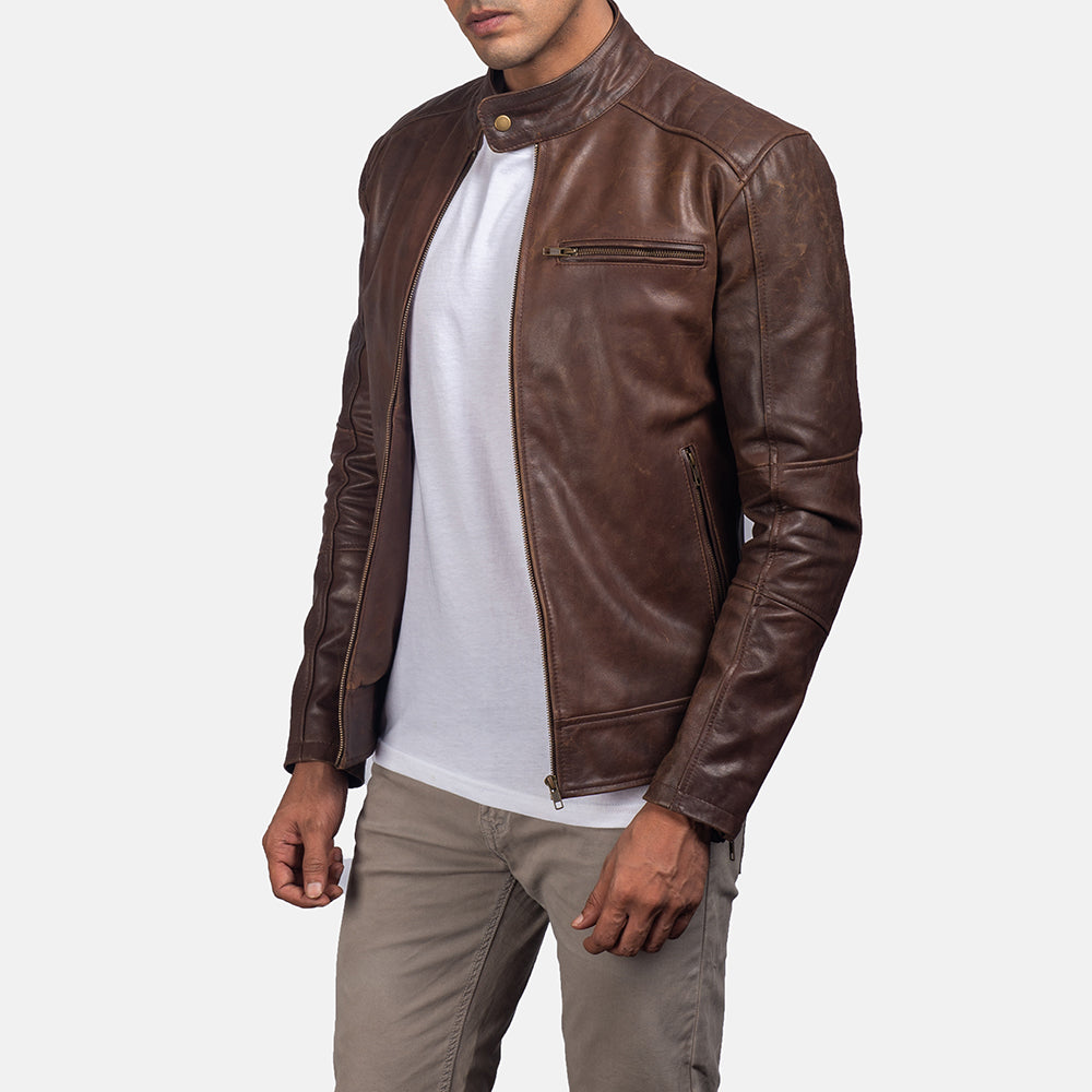 Leather jacket detail